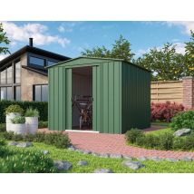 Globel Industries - Gerätehaus 'gartenmanager Dream 88', Jade, 6,05 M², Ohne Schleppdach