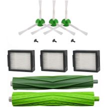Replacement Parts Kit Compatible With Roomba I7 I7+ E5 E6 E7 - Side Brushes, Rollers And Hepa Filters