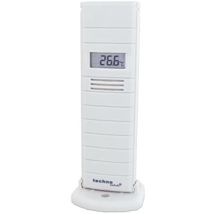 Technoline, Con Transmisor Externo, Tx29 Dth-it, Transmisor De Temperatura Y Humedad Con Pantalla, 868 Mhz, Blanco, 38 X 21 X 129 Mm