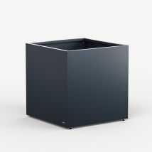Jardinera Cúbica Herstera Planter Cube 80 De Metal Color Antracita 80x80x80 Cm