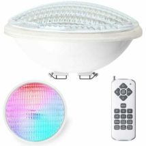 Luz De Piscina Led Par56 12w Ip68 Sumergible Con Control Remoto, 7 Colores Ajustables Y 15 Modos De Iluminación, Funciona Con 12v Dc/ac-autres