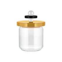 Alessi – 750ml Glass Storage Jar with Beech Wood Lid – Airtight Seal – Contemporary Kitchen Essential