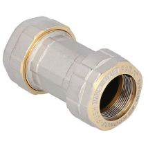Effebi – Raccord de tuyaux Kronos 3/4" – Laiton nickelé, max 50 bar, -20 à +90 °C – Filetage plomberie, Quantité par pack, Matières, Configuration 