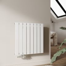 Radiateur Eau Chaude En Acier Conception Murale Vertical Radiateur Chauffage Central 630x619mm Panneau Unique Blanc (421w) - Sonni