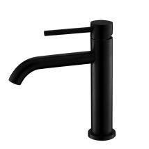 Miscelatore Lavabo Nero Opaco Linea Curva Kam-arte Nero Kamalu