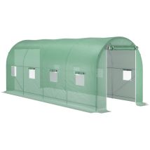 Gartengewächshaus Easycomfort Tunnelgewächshaus Stahlrahmen 5x2 M