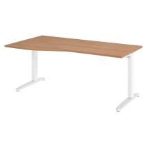 Bümö Schreibtisch Serie-xb Freiform: 180 X 100 Cm Nussbaum