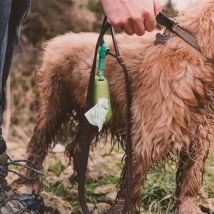 Beco – Recycled Plastic Poop Bag Dispenser with 15 Bags – Lightweight and Practical Dog Waste Cleaner
