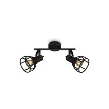 Brilo - Plafonnier Spot Ner Leuchten Korbo Black, 25 W, Ip20, Noir, Métal, Excl. 2x E14, 30 X 11 X 24 Cm