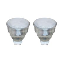 2er-pack Dayron Cfl-spotlight-lampen Mit Niedrigem Verbrauch, Gu10, 9 W, 400 Lm, 2700 K, 7 H
