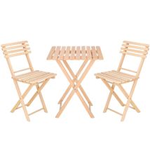 Holzmöbel-set 2 Holzstühle 1 Holztisch Holzmöbel Für Garten Klappbar