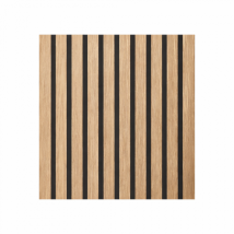 Paneles Acústicos De Pared Con Lamas Efecto Roble, Fonoabsorbentes, Juego De 12 Unidades, 60x60 Cm, Para Uso Doméstico Y De Oficina - Divina Home