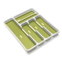 Organiser Da Cassetto, Plastica, White Green, 6 Sections - Addis
