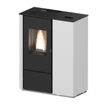 Stufa A Pellet Slim Ventilata Punto Fuoco "carmen" Bianco 7 Kw