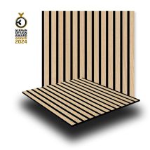 Jangal - Parete Acustica A Pannelli Modulabile Lamelli 52x52cm Rivestiti Vero Rovere Mod. Fanal Oak