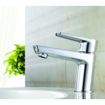 Einhebel-Waschtischarmatur Forino 80 – Hochwertige Armatur – Auslaufzone 78,5 mm – Durchflussmenge 5 l/min – Keramikkartusche 35 mm