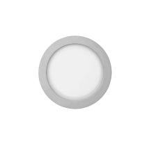 Cristalrecord – Downlight led 6W – Surface ronde grise – Température de lumière réglable 3000K-4000K-5500K – Spot encastrable