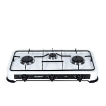 Placa de gas PROMIS KG300 blanca – 3 quemadores – 60cm – 3000W