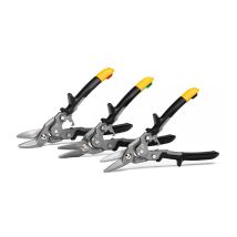 Toughbuilt - Set De 3 Stk. Furnierschere (links, Rechts Und Gerader Schnitt) Tb-h4s3-60