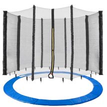 Canbolat Vertriebs Gmbh - Arebos Rete Di Protezione Trampolino + Protezione Del Bordo 460 Cm 8 Bastones