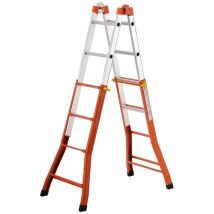 Escalera telescópica Gierre 4+4 peldaños – Peso: 11 kg – Capacidad máxima: 100 kg – Modelo: AM010