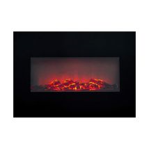 Camino Elettrico A Parete Memphis 80 Cm 1800w Riscaldamento A Muro Con Luce Led