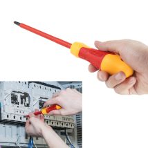 10-teiliges Isoliertes 1000-v-schraubendreher-set Mit Magnetischen Schlitz-bits Und Weichen Phillips-griffen Für Elektriker-reparaturwerkzeuge