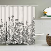 Cortina De Ducha Interior Con Ganchos Suavidad 180x200 Cm Poliéster Estampado Cocoty Des