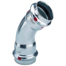 Curva A 45° Ff D. 42 Prestabo Con Sc‐contur, Acciaio Al Carbonio Zincato, Estremità A Pressare Femmina 558314