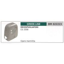 Silenciador para desbrozadora CG 335B – Compatible con número de pieza 022223 – GREENLINE