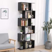 Bibliothèque Colonne À 6 Étagères Design Moderne Chambre Et Bureau Calli Ardesia