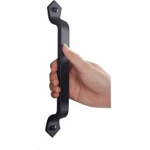Ggnralny - 11 Zoll Dicker Antiker Türgriff Aus Gusseisen, Massiv, Türgriff, Scheunentor-türgriff, Außen, Garage, Schrank, Innen Schwarz