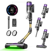 Ultenic - U20, Hyper-powerful Cordless Upright Vacuum Cleaner 60kpa,600w, Greeneye Technology, 60 Mins Autonomy, 1.5l, Foldable Tube, Crevice Brush