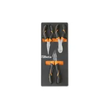 Beta – Vassoio morbido M136 con assortimento di 3 utensili – Pinze e tronchesi bimateriali – 750 g
