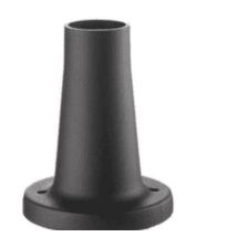 Paletto basso per globi – Colore nero – Nylon rinforzato con fibra di vetro – Altezza 18,5 cm – Base 14 cm – Compatibile con globi Ø 200-400 mm