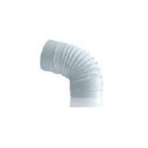 Codo flexible regular Ø100 mm – PVC blanco – 92% rendimiento ventilación – TUBPLA