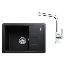 Set - Set Per Cucina G266o, Lavello In Fragranite Bsg 611-62 E Miscelatore Fs 3230.031, Onice/cromo 114.0700.749 - Franke