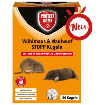 Protect Home Wühlmaus & Maulwurf Stopp Kugeln 50 Stück Geruchsstoffe