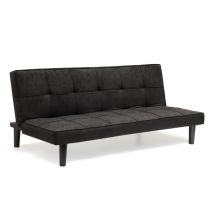 Divano Letto Design In Tessuto 2 Posti Per Casa E Ufficio Giada - Nero