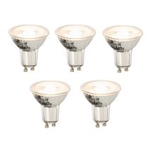 Set Of 5 Gu10 Dimmable Led Bulbs 8w 660lm 3000k