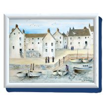 Vassoio Imbottito Premium Creative Tops – Design Cornish Harbour – 43 x 33 x 6 cm – Legno e Tessuto