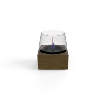 Lanterna Candela Poppy 14 Nero Oak Da Tavolo Ricaricabile Con Liquido Tenderfuel