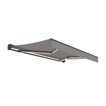 Store Banne Motorisé Led Dark Vivant 5x3 M Gris Pierre