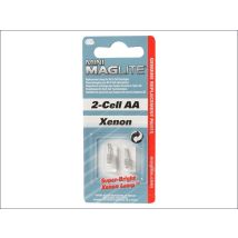 Mag-Lite – AA Replacement Bulbs – Pack of 2 – Lighting Technology: LED, Base: E26, Light Color: White, Bulb Shape: Standard
