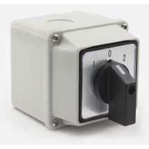 Ontway - Universeller Drehnockenwähler Lw26-20a 220 V – 8 Klemmen, 3 Positionen 1-0-2 Umschalter Mit Hauptschalter