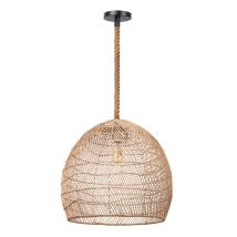 Luminaire En Rotin En Corde Câblé Pour Îlot De Cuisine D60cm X H55cm