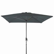 Derby Sonnenschirm / Kurbelschirm "basic Lift Neo 200 X 250", 200 X 250 Cm, Anthrazit, Bezug Aus 100% Polyester, Gestell Aus Aluminium, 6,4 Kg 