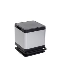 Dea Home Pattumiera Tokyo 40l Effetto Alluminio 38 X 42,5 Cm H 44 Cm - Bidone Rifiuti Pratico Ed Elegante