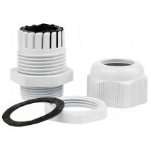 Adelid - 10 Stück Kabelverschraubungen Einstellbare 4-8mm Kabeldurchführungen M16x1,5 Ip68 Wasserdicht Grau
