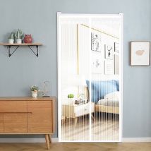 Magnetisches Türvorhang-moskitonetz, Mückenschutz Mit Magneten, Fenster-moskitonetze Für Balkontüren, Automatisch Magnetisch (90 X 230 Cm, Weiß)